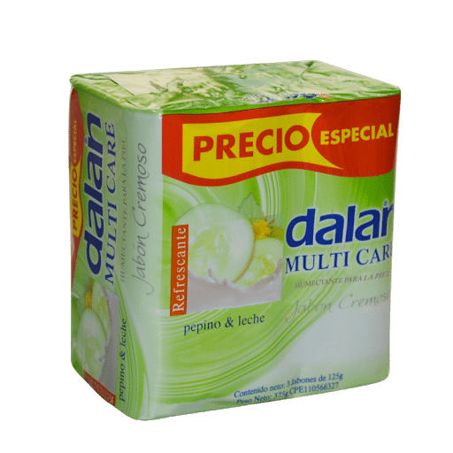 Tripack Jabon Multi Care Cremoso Pepino Y Leche Dalan