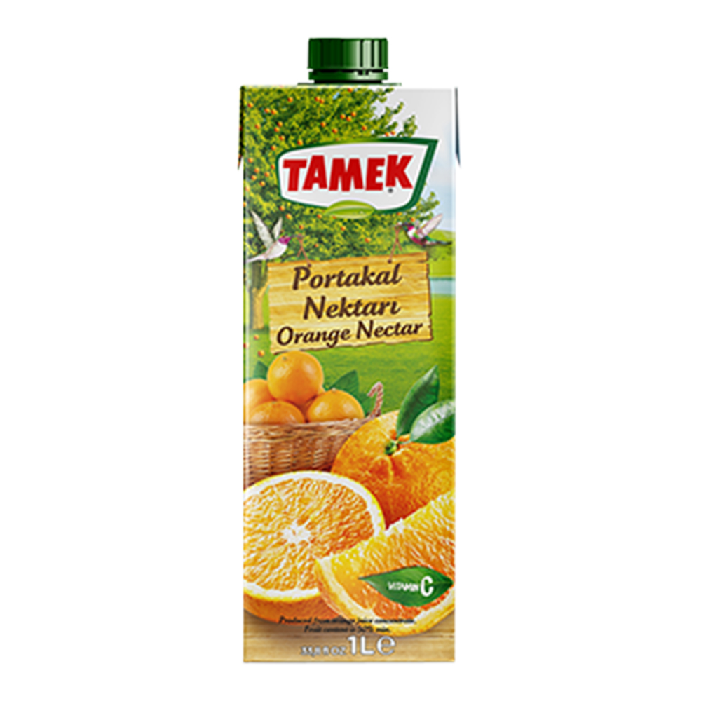 Tamek Portakal Nektari / Orange Nectar – 1 LT / Tetra Pack