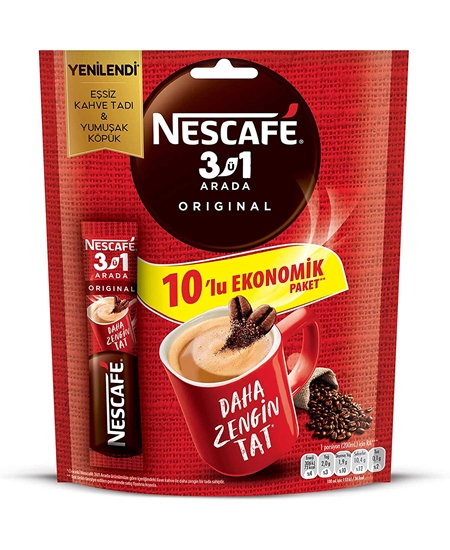 Nescafe 3'ü 1 Arada 17,5 Gr 10'lu Paket Original