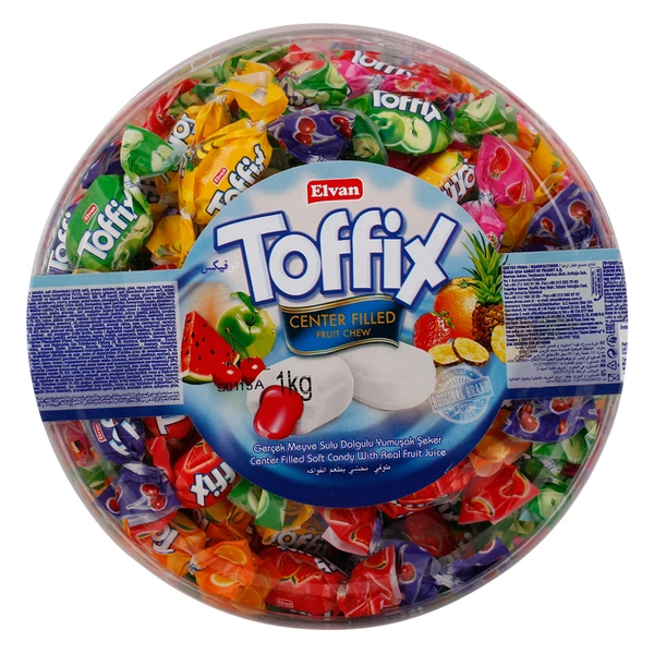 Elvan Ovocné Karamely TOFFIX 1 Kg MIX - Dóza