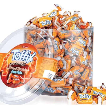 Elvan Toffix Karamelli Toffe Şeker 1 KG
