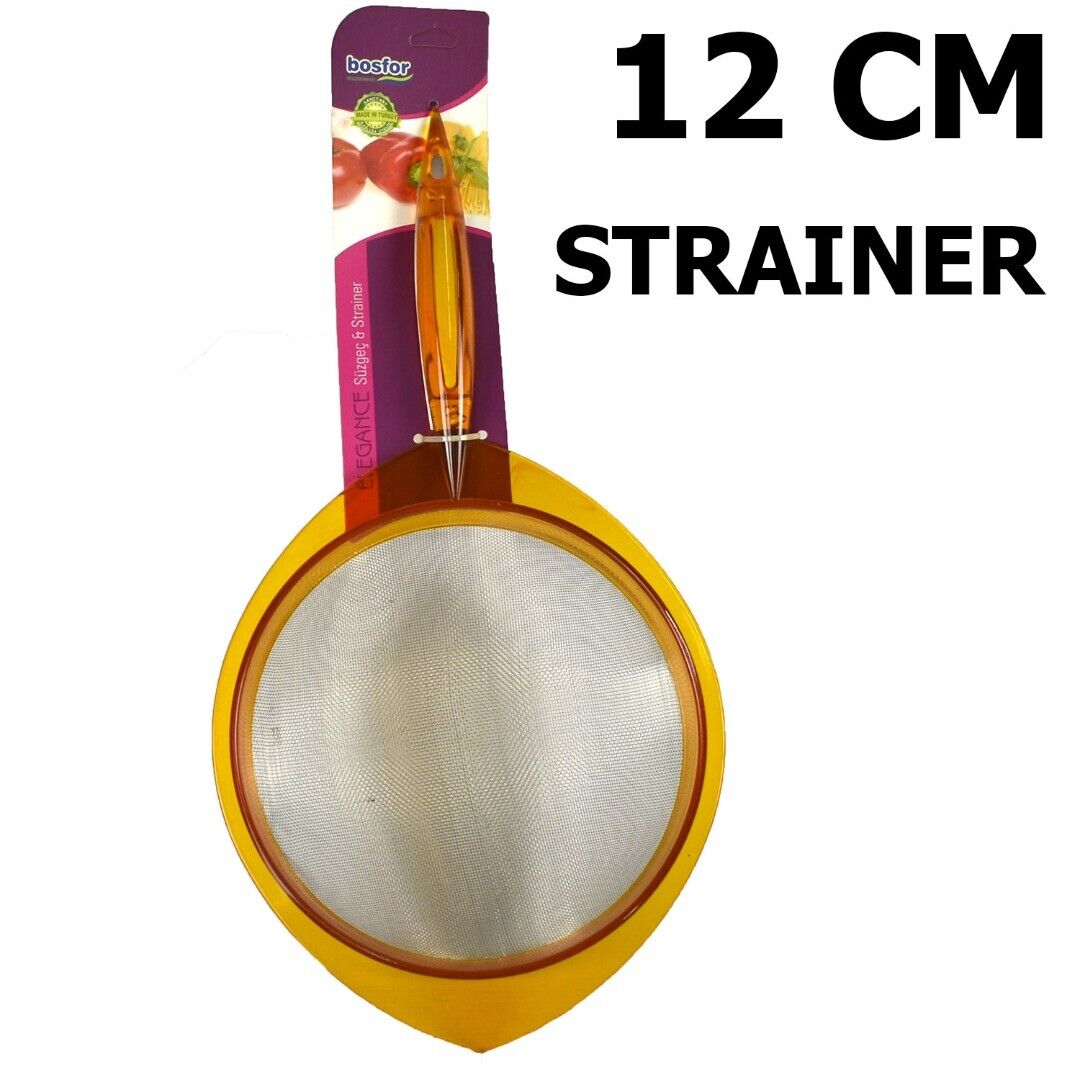 Bosfor Small Plastic Mesh Scoop Strainer 12cm Food Sieve Colander Kitchen Basket