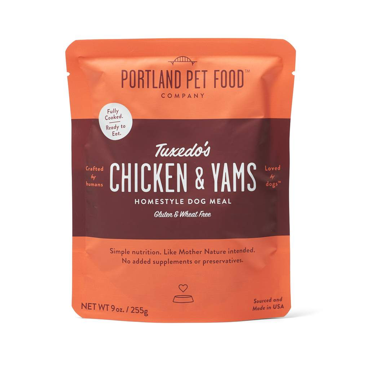 Portland Pet Food Company Homestyle Tuxedo's Chicken & Yams Dog Meal 9 Oz