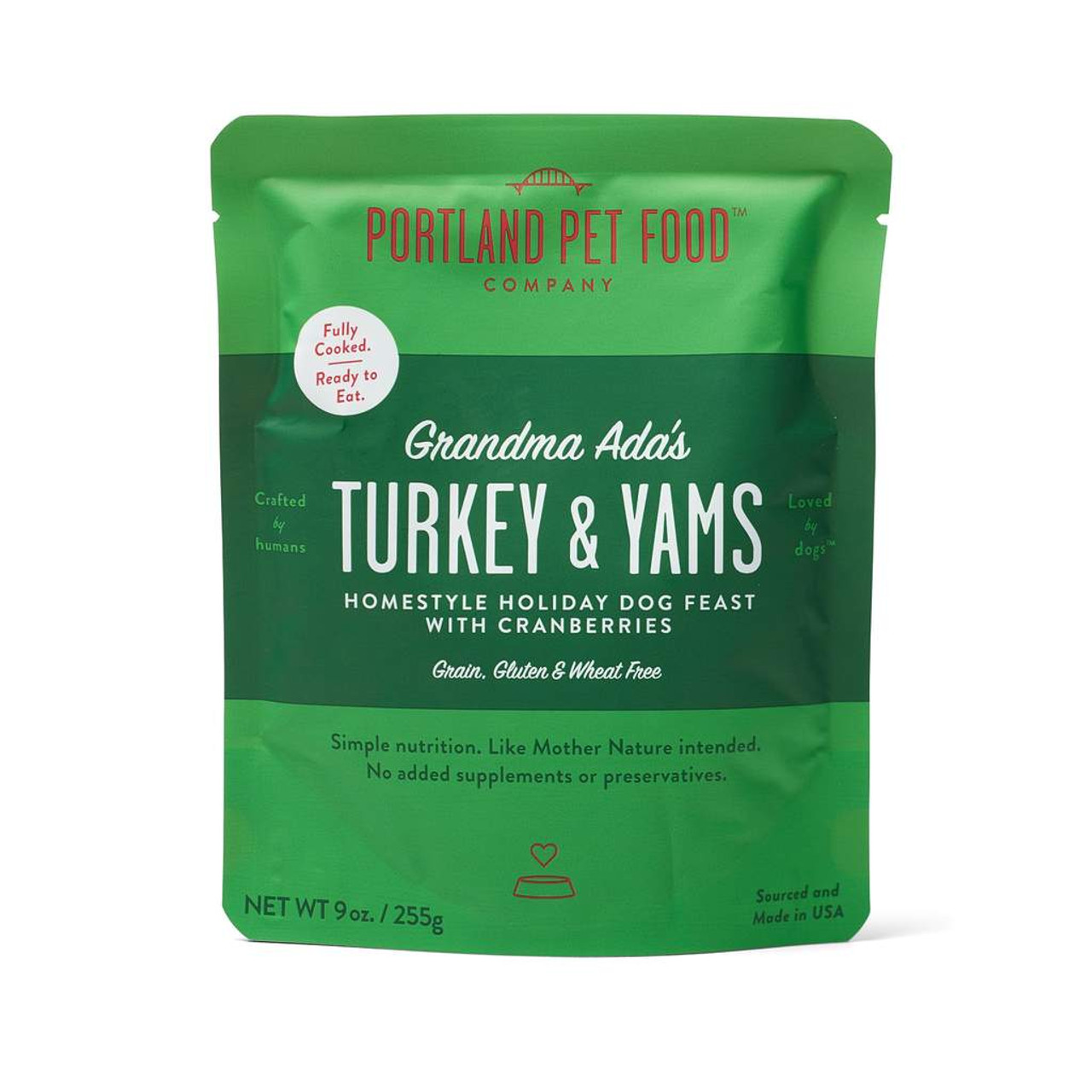 Portland Pet Food Company Grandma Ada's Turkey & Yams Homestyle Dog Meal