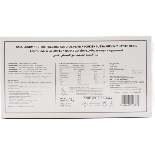 Hacizade Turkish Delight Plain