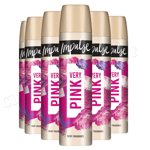 Impulse 6 X Very Pink Body Fragrance Spray 75ml