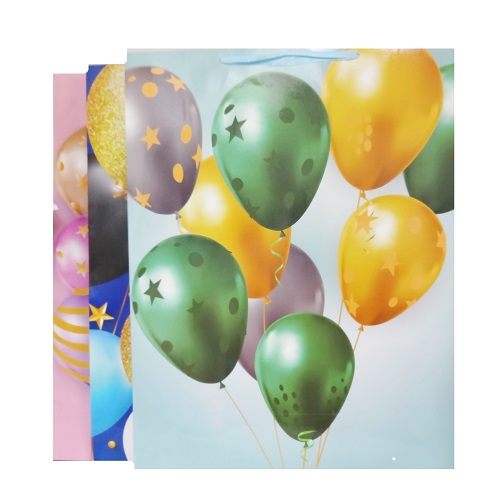 Gift Bags Balloons Design XL Asst-whole