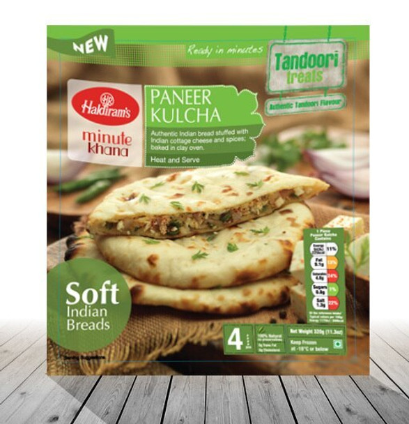 Haldiram's Paneer Kulcha Frozen 4pc