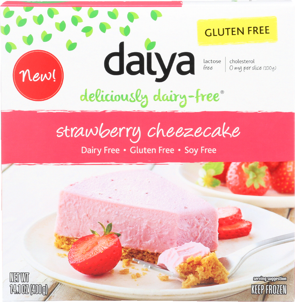 Daiya Dairy-Free Gluten Free Vegan Strawberry Frozen Cheezecake - 14.1oz