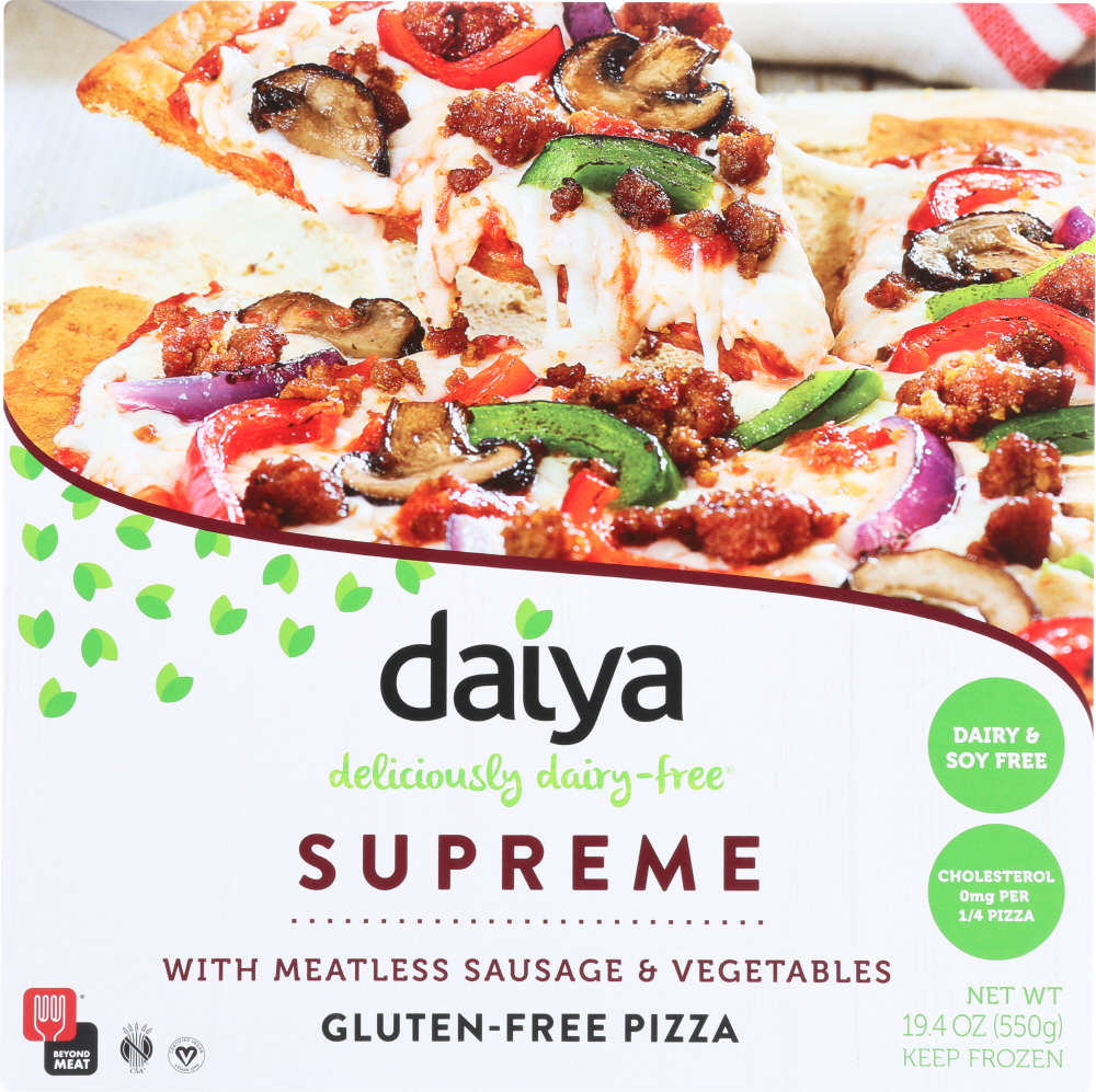 Daiya Pizza, Gluten Free, Thin Crust, Supreme 19.4 Oz