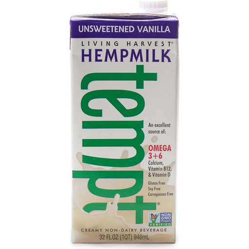 Living Harvest Tempt Unsweetened Vanilla Hemp Milk 32oz