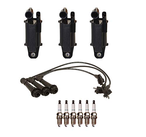 Newparts Denso 3 Ignition Coils Wire Set 6 Iridium Long Life Spark Plugs Kit For Lexus V6