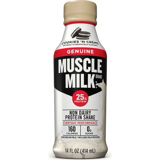 Muscle Milk Cookies 'N Creme Protein Nutrition Shake 14 Fluid Ounce Plastic Bottle