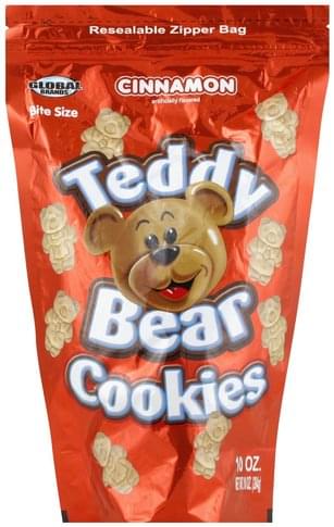 Global Brands Cookies, Teddy Bear, Bite Size, Cinnamon
