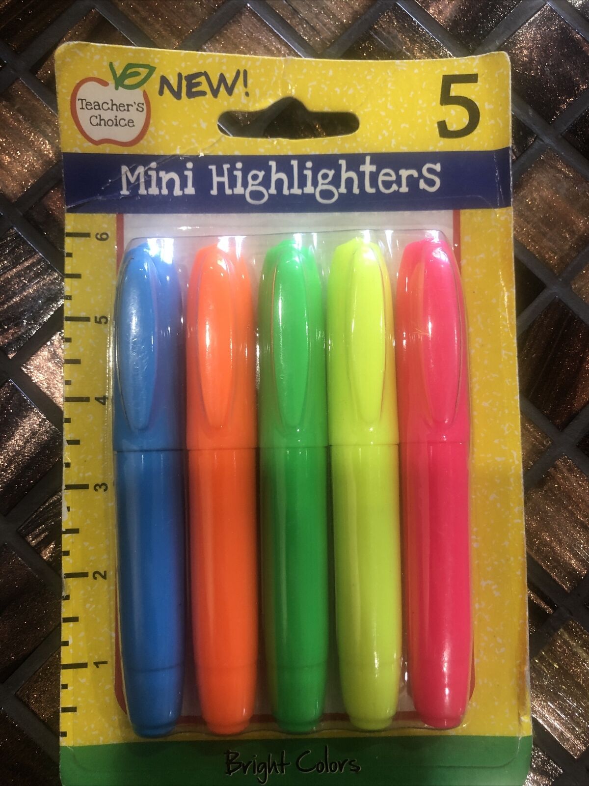 Teachers Choice 5 Mini Highlighters Bright Colors
