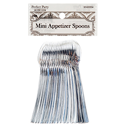 Plastic Silver Mini Spoon