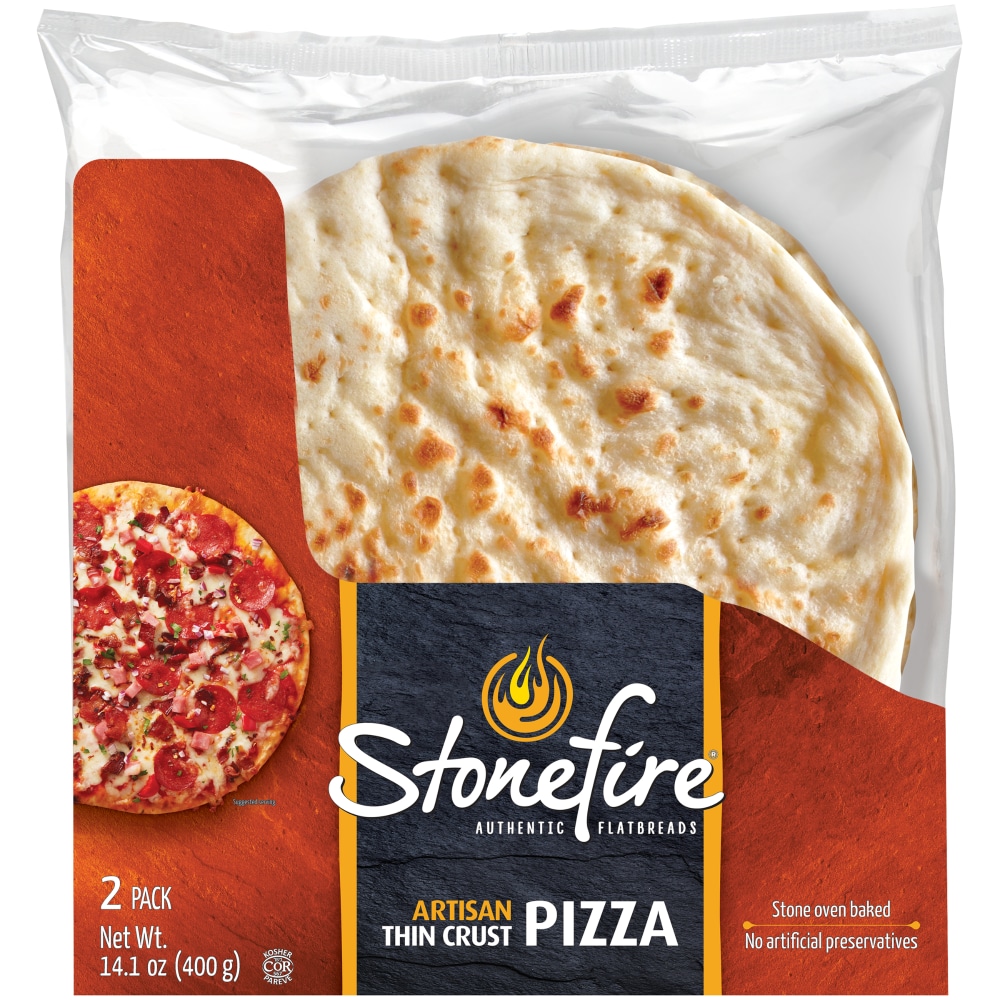 Stonefire Authentic Flatbreads Artisan Thin Crust Pizza 2 Ct Package