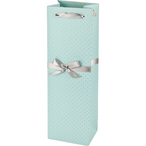 Cakewalk Elegant Blue And Silver Wine Bag