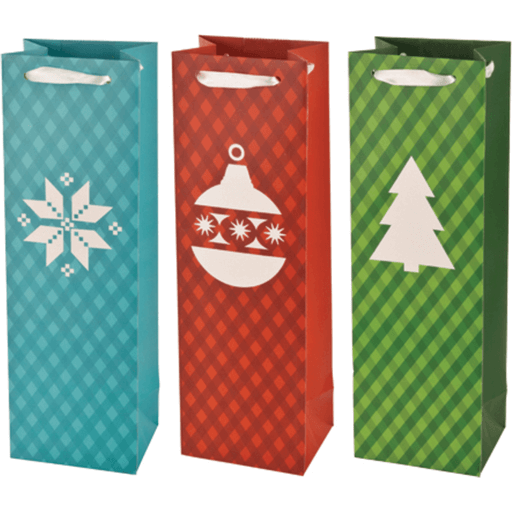Cakewalk Assorted Plaid Holiday Bags