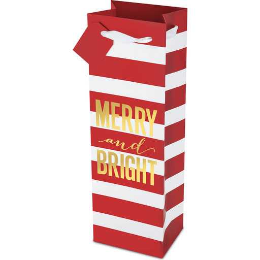 Cakewalk Merry And Bright Stripes Wine Bag