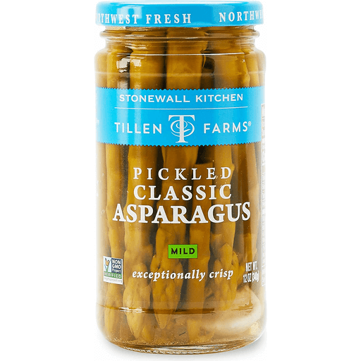 Tillen Farms Pickled Crispy Classic Asparagus Mild -- 12 Oz