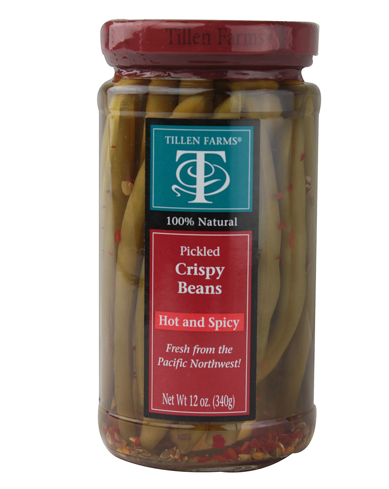 Tillen Farms Pickled Crispy Beans Hot And Spicy, 12 Oz