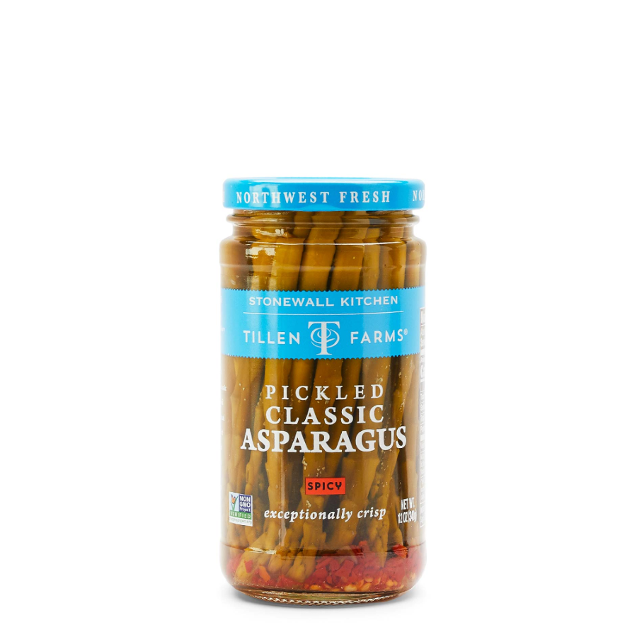 Tillen Farms Pickled Crispy Classic Asparagus Spicy -- 12 Oz