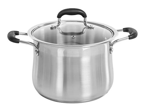 Concord Stainless Steel Stock Pot With Glass Lid
