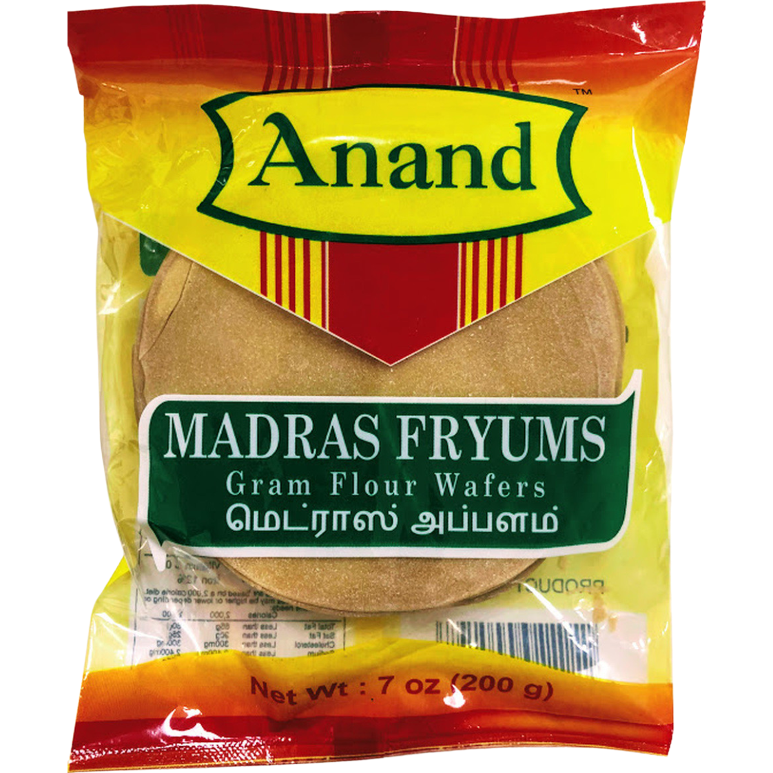 Anand Madras Fryums 200 Gm