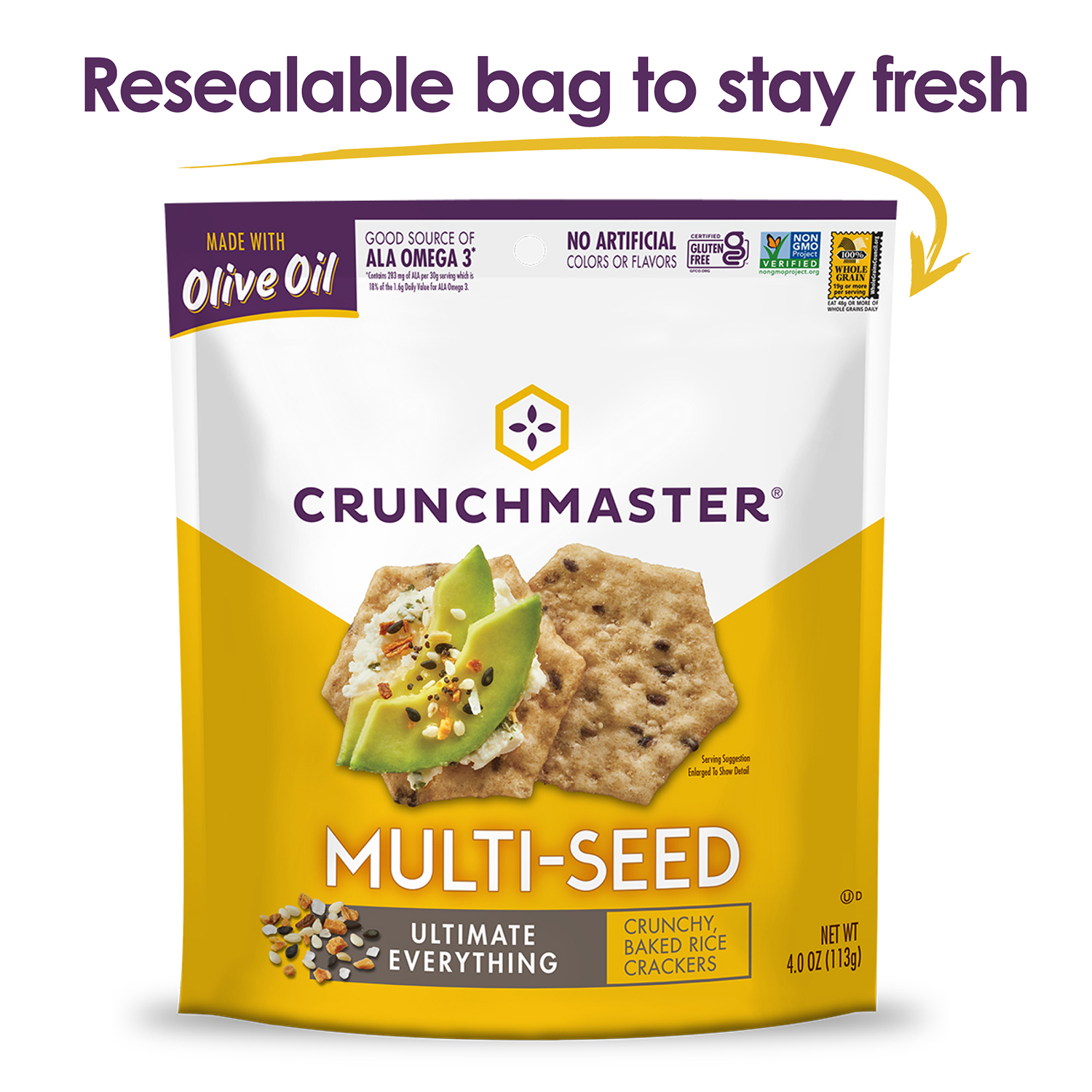Crunchmaster Crackers, Multi Seed, Ultimate Everything 4 Oz