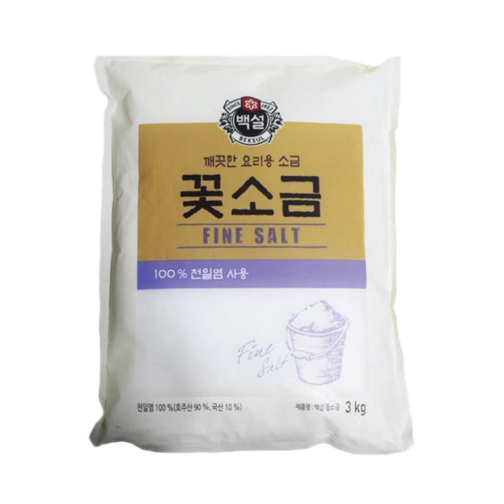 3KG 백설 꽃소금 CJ FINE SALT