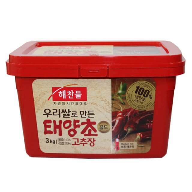 CJ 해찬들 태양초 골드 고추장 3KG Hot Pepper Paste