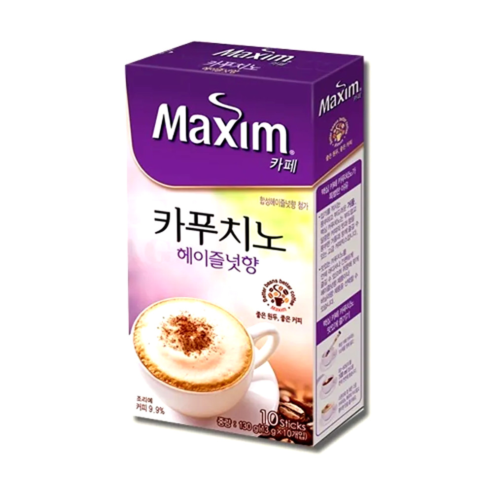 Maxim Korea Cafe Cappuccino Hazelnut Instant Coffee 13g X 10Sticks