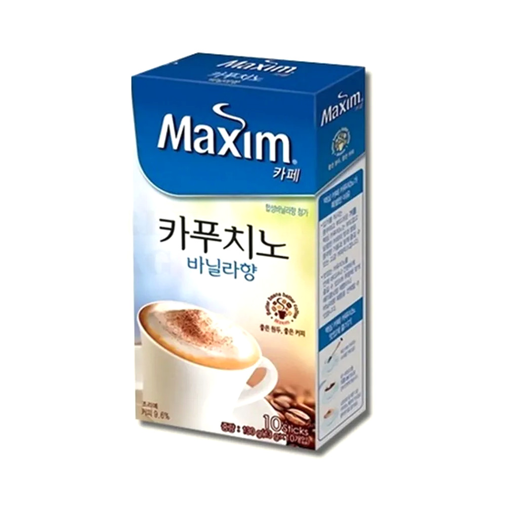 Maxim Cafe Cappuccino Vanilla Coffee Mix 10tb