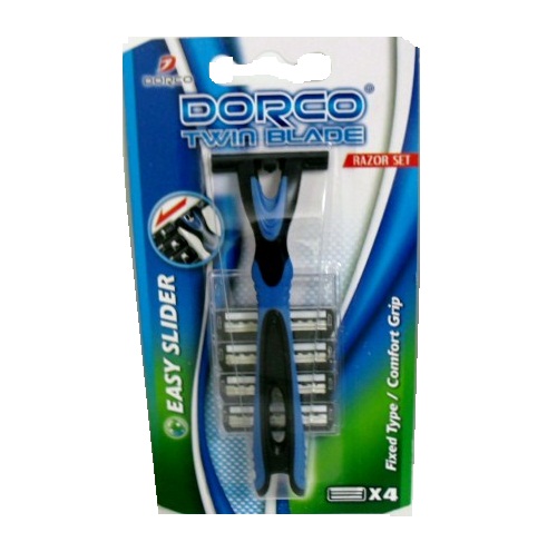 Dorco Razor Twin Blade X 4 Cartridges-whole