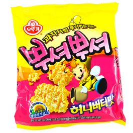 Ottogi Ppushu Ppushu Noodle Snack, Honey Butter Flavor