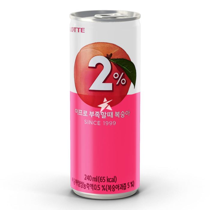 Lotte 2% – Peach Water (240ml)(Korea)