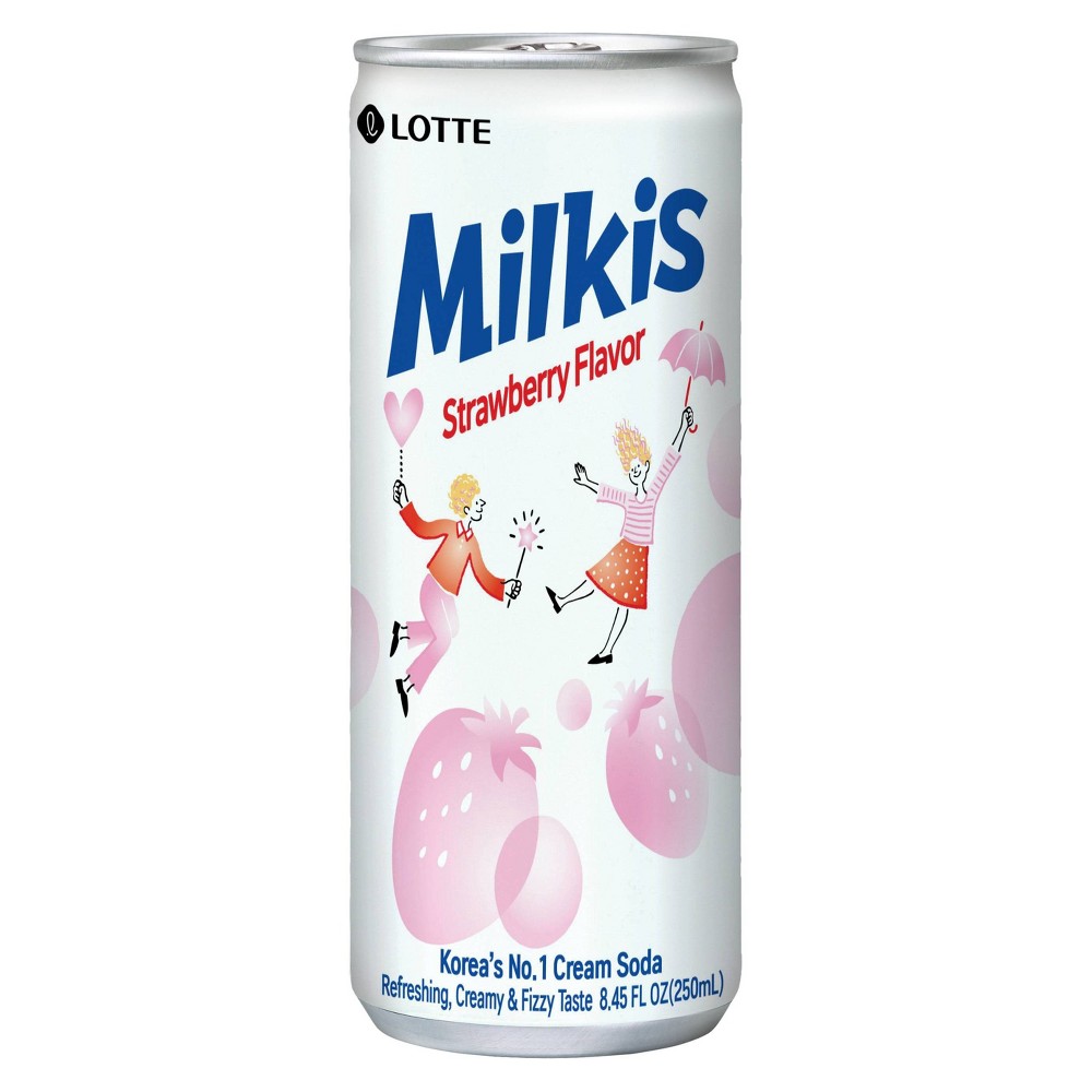 Lotte Milkis Strawberry Can - 8.45 Fl Oz