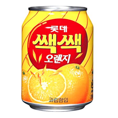 Lotte Sac Sac Drink(Orange) 238ML With Coconut
