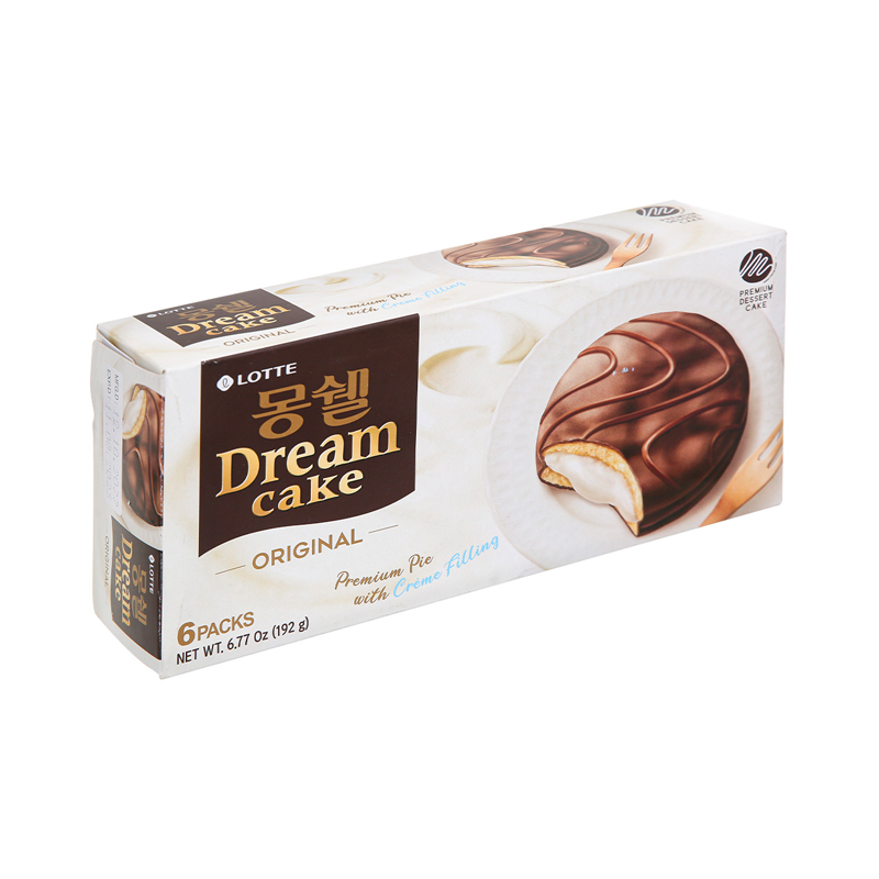 Lotte Dream Moncher Cream Chocolate Cake 6P 192g乐天奶油夹心巧克力派