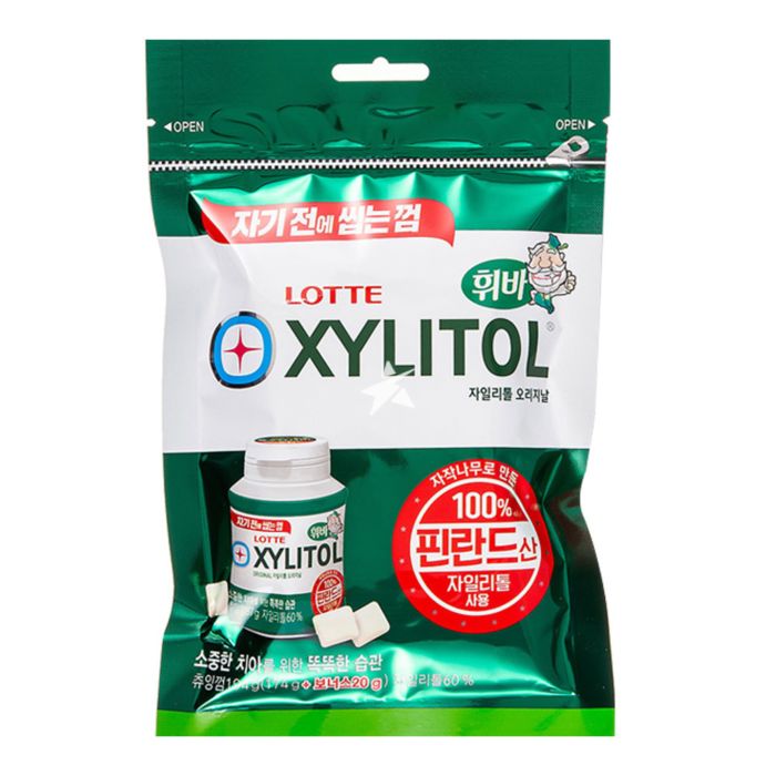 Lotte 樂天木糖醇口香糖補充包 薄荷味 97g