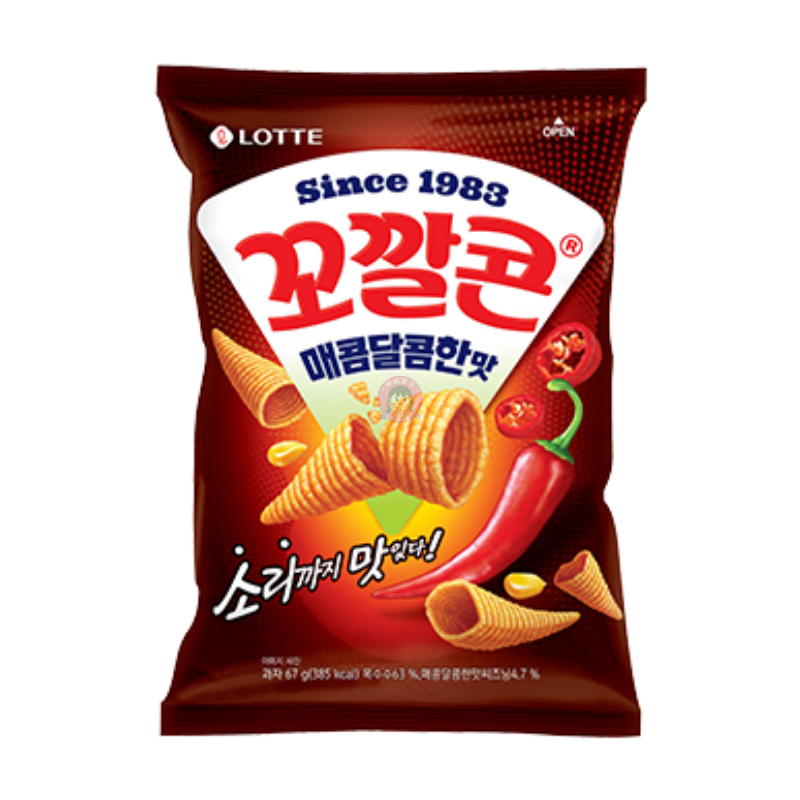 Lotte 乐天 Sweet & Spicy Corn Snack