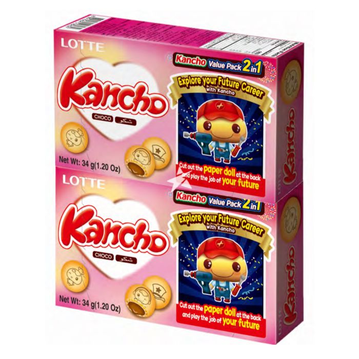 Lotte Kancho Chocolate Filled Biscuit 34g