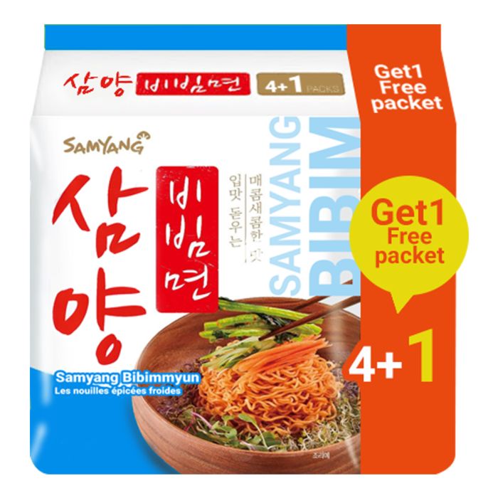 Samyang Bibimmyun 130g Noodles 5 Pack 4+1 Free