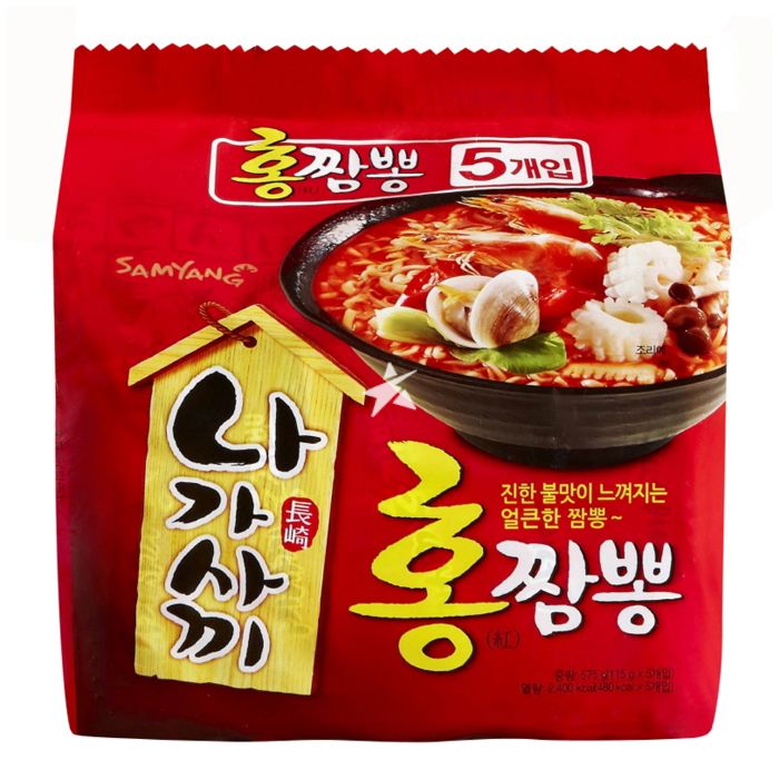 Samyang 三养长崎海鲜拉面-辣味 (Pack Of 5) 575g