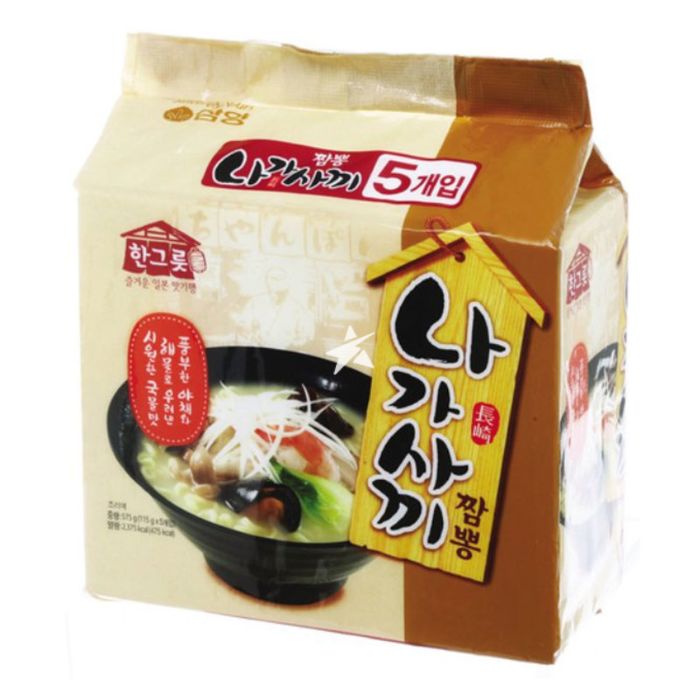Korean Instant Noodle SAMYANG NAGASAKI CHAMPONG JJAMPPONG 5pack Set