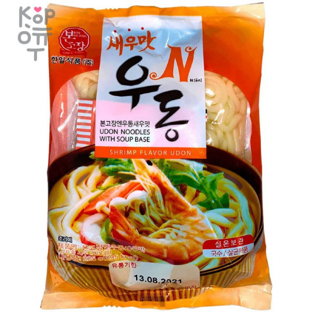 ฮานิล Удон Со Вкусом Креветки И Кальмара 225 Гр Bon Go Jang