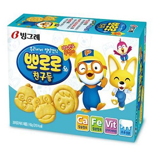 Binggrae Pororo& Friends Biscuit - Original Flavour 65g