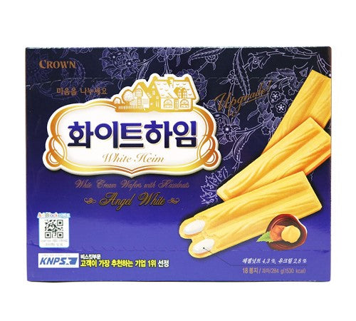 Crown White Heim Cream Wafers With Hazelnuts 284g