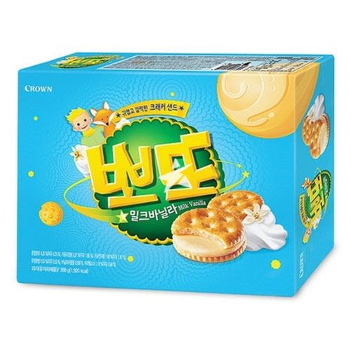 Crown Poteau Milk Vanilla Biscuits 368g 奶油夹心苏打饼干